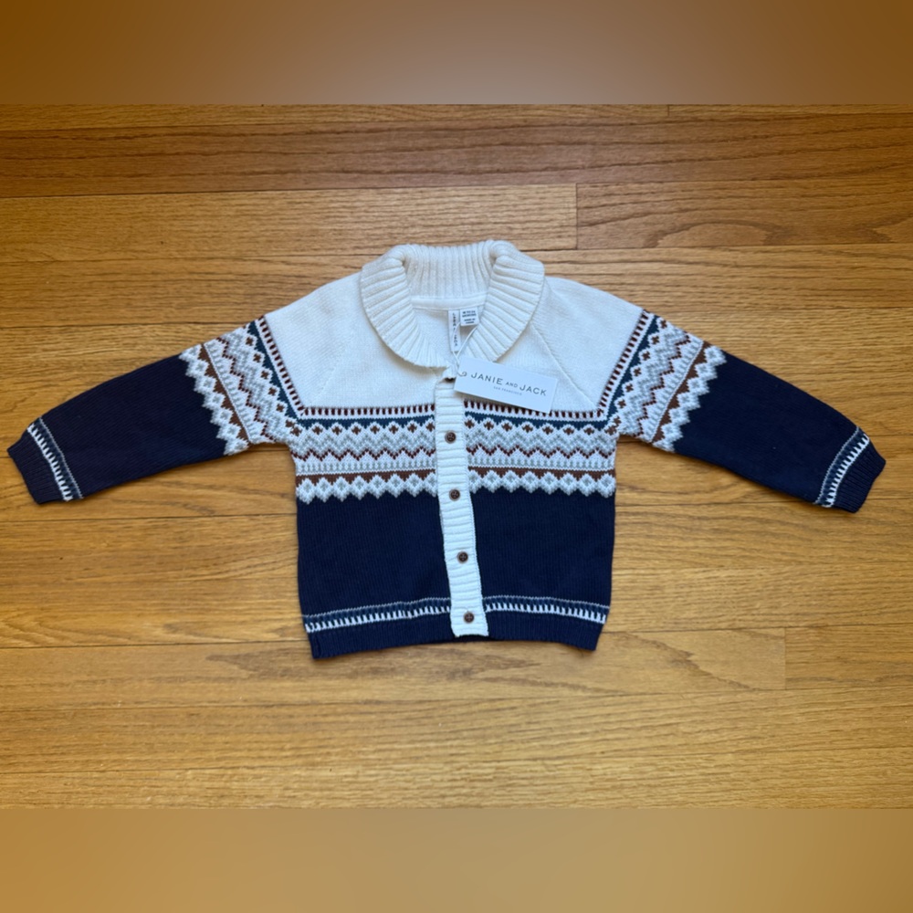 Janie and Jack NWT Fair Isle Sweater 18-24 month | Winter Holiday Nordic Knit